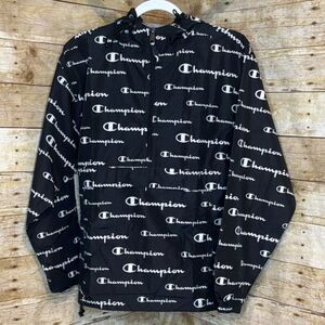 CHAMPION LOGO PRINT PULL OVER RAIN/WINDBREAKER CASUAL CLASSIC ATHLETIC OUTDOOR